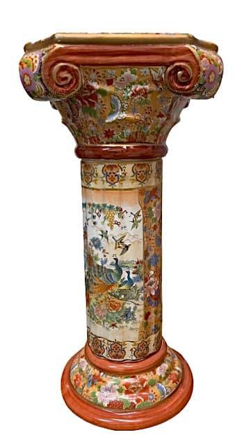 Pedestal \ Base De Porcelana Para Oya 23"X10" - Botánica Orisha