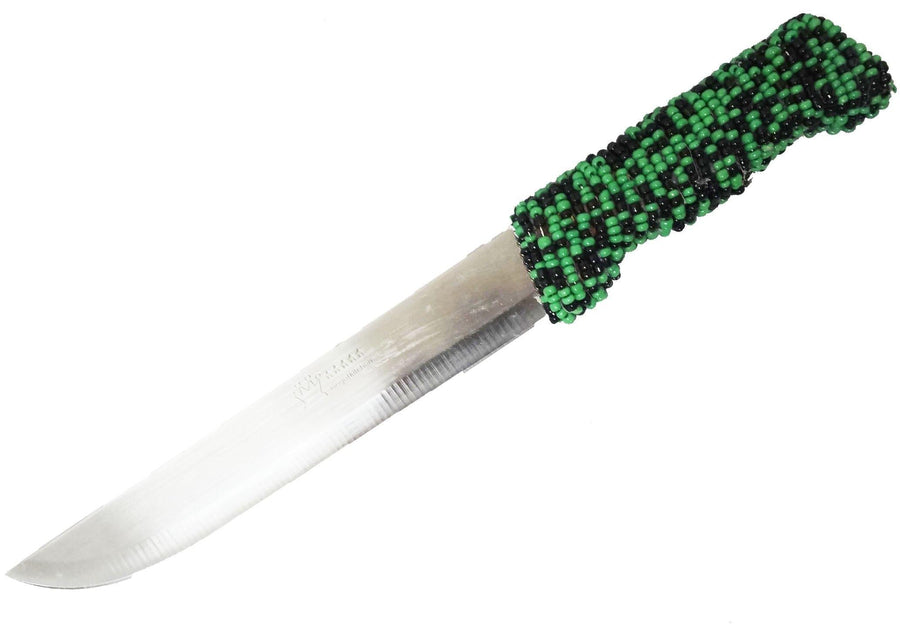 Cuchillo Forrado en cuentas para Oggun 14" L - Botánica Orisha