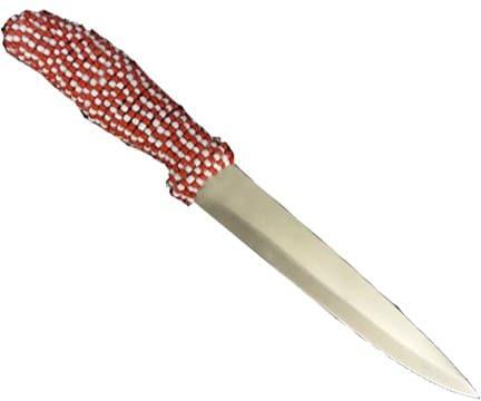 Cuchillo Forrado en cuentas para Shango 14" L - Botánica Orisha