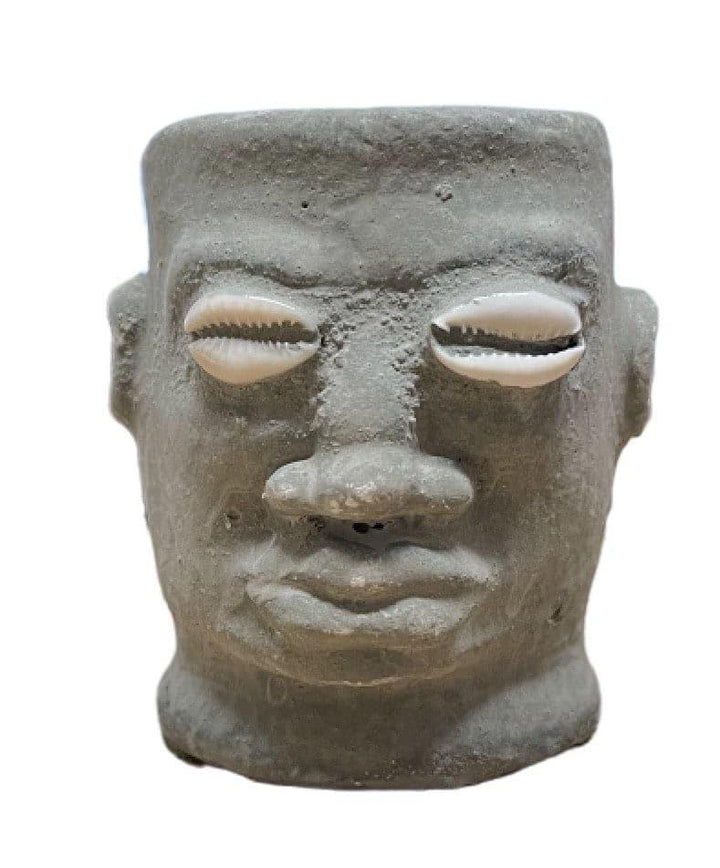 Elegua  De Dos Cara En Cemento  4" - Botánica Orisha