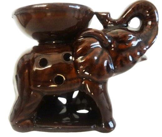 Quemador de aceite forma de elefante Ceramica - Botánica Orisha