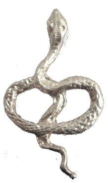 Serpiente Enroscada Laminado En Plata - Botánica Orisha