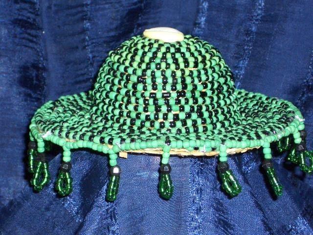 Sombrerito de guano forrado Oggun 3" - Botánica Orisha